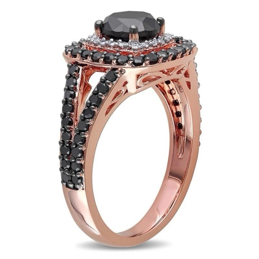 Elegant Black and Rose Gold Ring